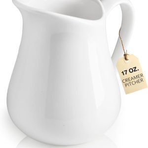 LYEOBOH Ceramic Creamer Pitcher Elegant Design Ergonomic-0