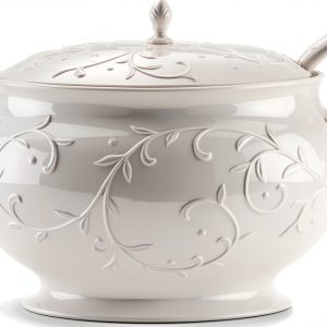 Lenox Porcelain Soup Tureen with Ladle 152 Ounce White-0